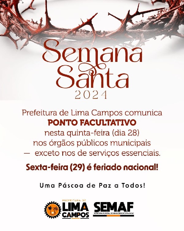 SEMANA SANTA 2024 - ATENÇÃO